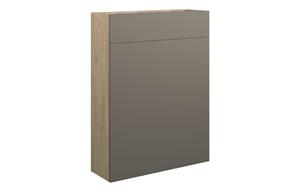 Eden 600mm Slim WC Unit - Matt Stone (Oak Cab)